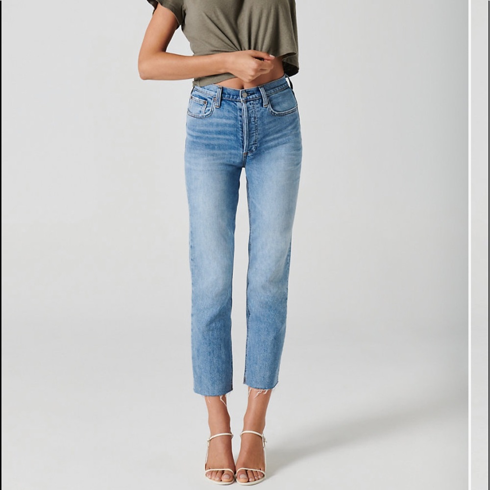 Denim Forum Arlo High Rise Straight Leg